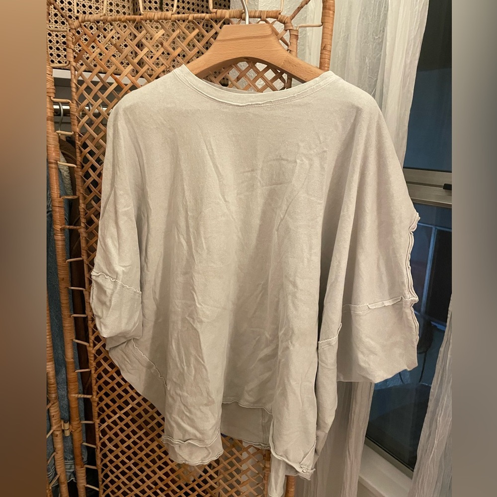 We The Free Cream Short Sleeve Top